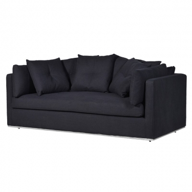 Купить Двухместный черный тканевый диван "Lac" дёшево с доставкой