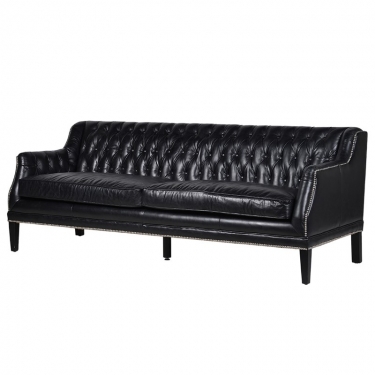 Купить Черный стеганный диван дёшево с доставкой