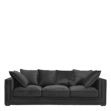 Купить Черный тканевый диван "Menorca" Eichholtz дёшево с доставкой