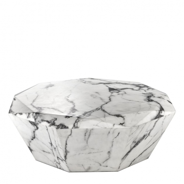 Купить Белый мраморный кофейный стол "Diamond" Eichholtz дёшево с доставкой