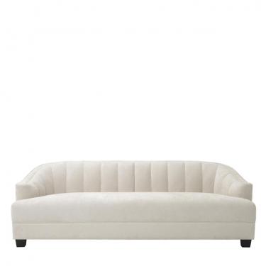 Купить Белый вельветовый диван "Polaris" Eichholtz дёшево с доставкой