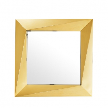 Купить Квадратное золотое зеркало "Rivoli" дёшево с доставкой