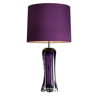Купить Стеклянная фиолетовая настольная лампа "Castillo" дёшево с доставкой