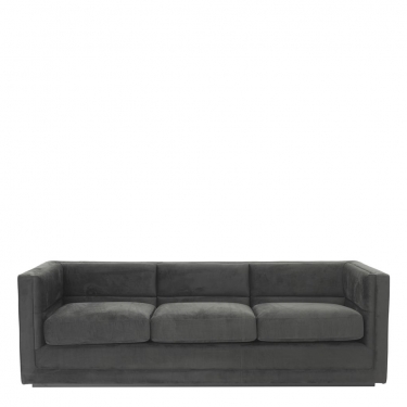 Купить Серый вельветовый диван "Adonia" Eichholtz дёшево с доставкой