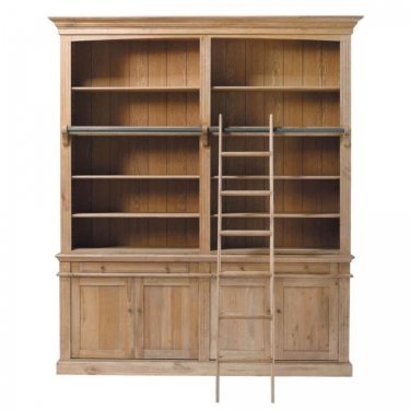 Купить Дубовый книжный шкаф с лестницей "Atelier" дёшево с доставкой