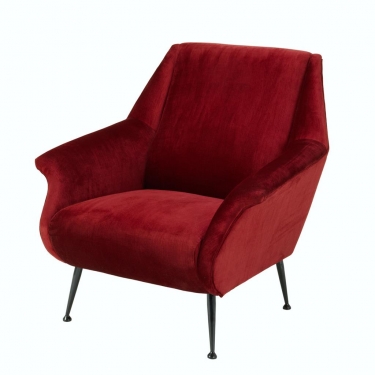 Купить Красное кресло "Trezzo" Eichholtz дёшево с доставкой