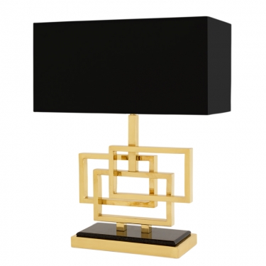 Купить Золотая настольная лампа на гранитной подставке "Windolf" дёшево с доставкой
