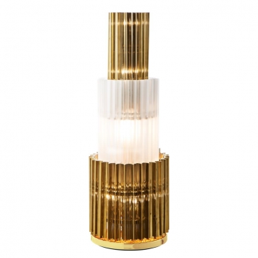 Купить Стеклянный золотой настольный светильник "Eldorado" дёшево с доставкой