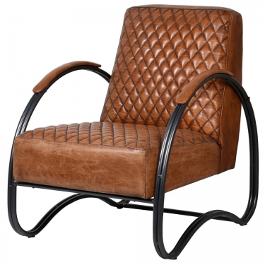 Купить Светло-коричневое кожаное кресло Richard дёшево с доставкой
