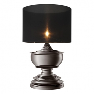 Купить Черная никелевая лампа с черным абажуром "Pagoda" дёшево с доставкой