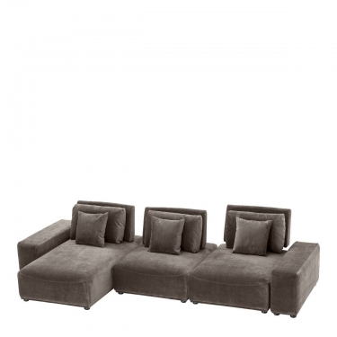 Купить Модульный серый диван Mondial Eichholtz дёшево с доставкой