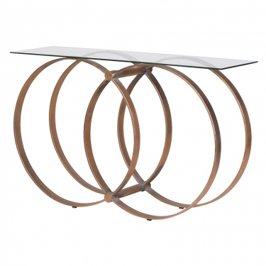 Купить Консольный стол с подстольем в форме кругов дёшево с доставкой