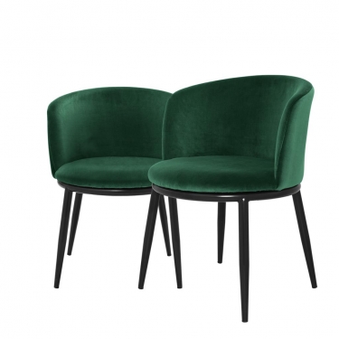 Купить Набор из двух зеленых стульев "Filmore" дёшево с доставкой