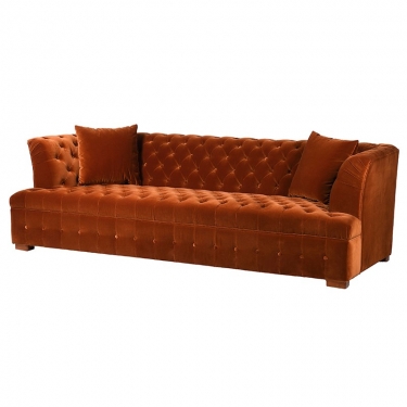 Купить Стеганный оранжевый диван Lismore дёшево с доставкой