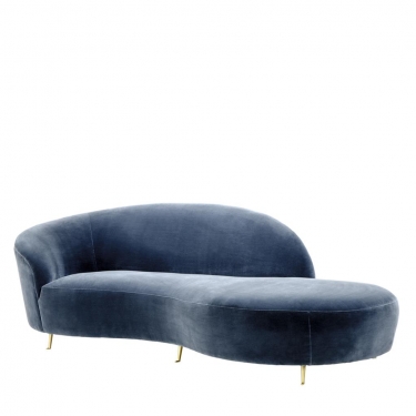 Купить Пыльно-синий диван "Khan" Eichholtz дёшево с доставкой