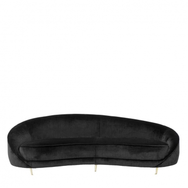 Купить Черный дизайнерский диван "Esmeralda" Eichholtz дёшево с доставкой