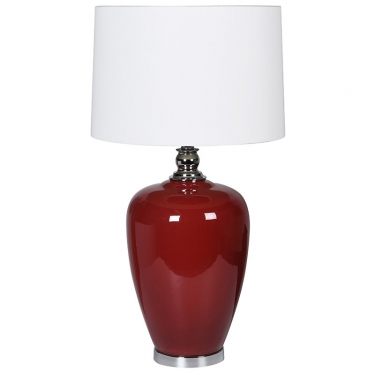 Купить Бордовая керамическая лампа Soul дёшево с доставкой