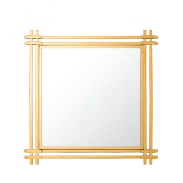 Купить Золотое квадратное зеркало "Convento" дёшево с доставкой