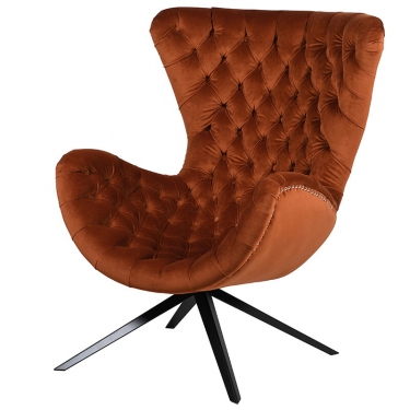 Купить Оранжевое стеганное кресло Uoli дёшево с доставкой