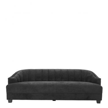 Купить Черный вельветовый диван "Polaris" Eichholtz дёшево с доставкой