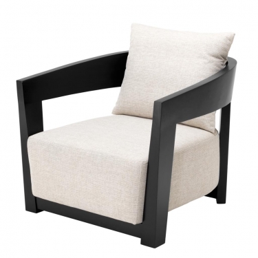 Купить Кресло с черным деревянным каркасом "Rubautelli" дёшево с доставкой