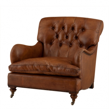 Купить Клубное кожаное кресло "Caledonian" Eichholtz дёшево с доставкой